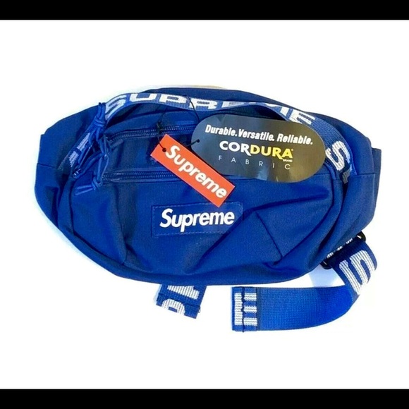 supreme blue waist bag